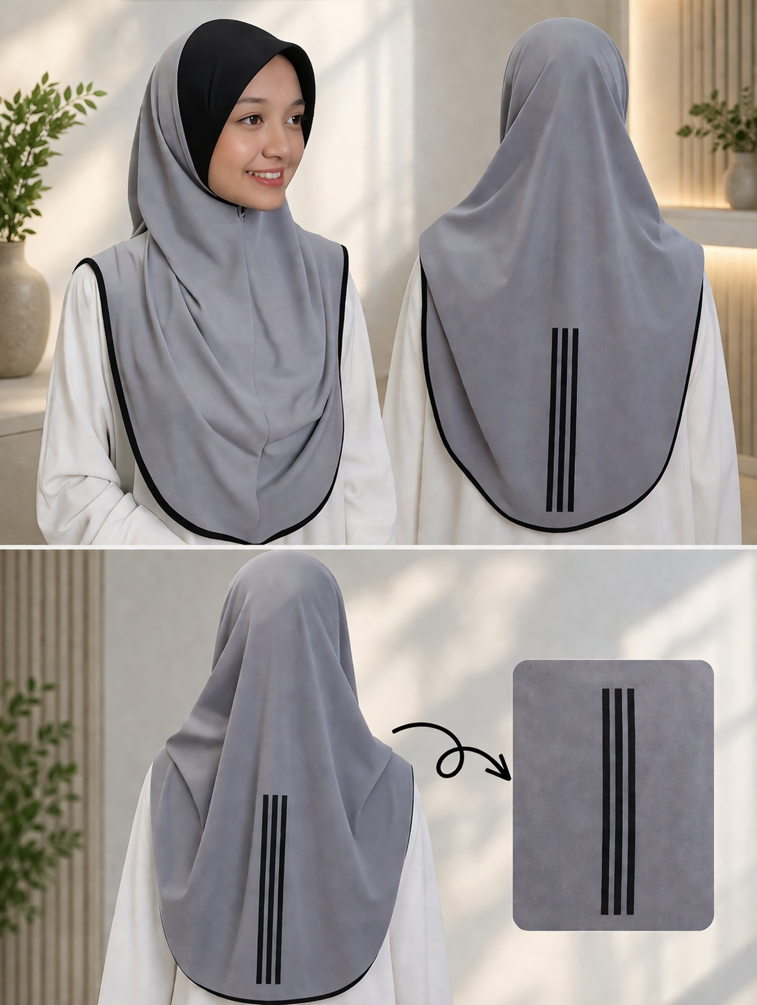 Sport Hijab – Lightweight, Breathable & Sweat-Absorbing for Active Women